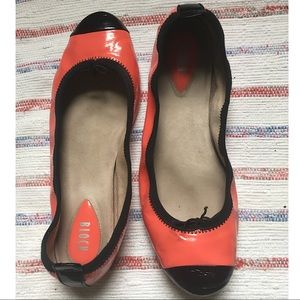 Bloch Patent Pink and Black Ballet Flats